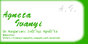agneta ivanyi business card